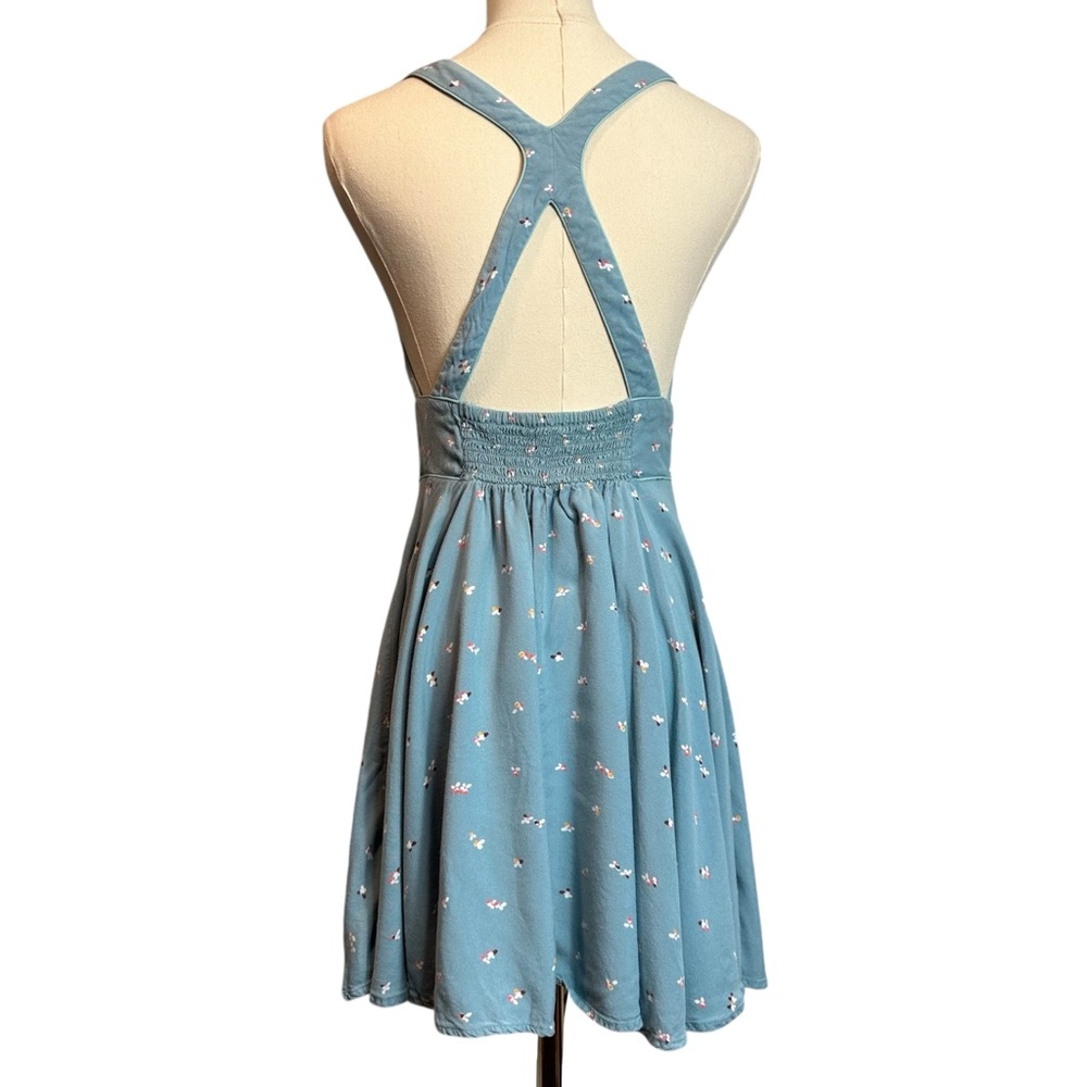 Urban Outfitters Cooperative Floral Cross Back Mini Button Front Dress FLAWED - Picture 3 of 16